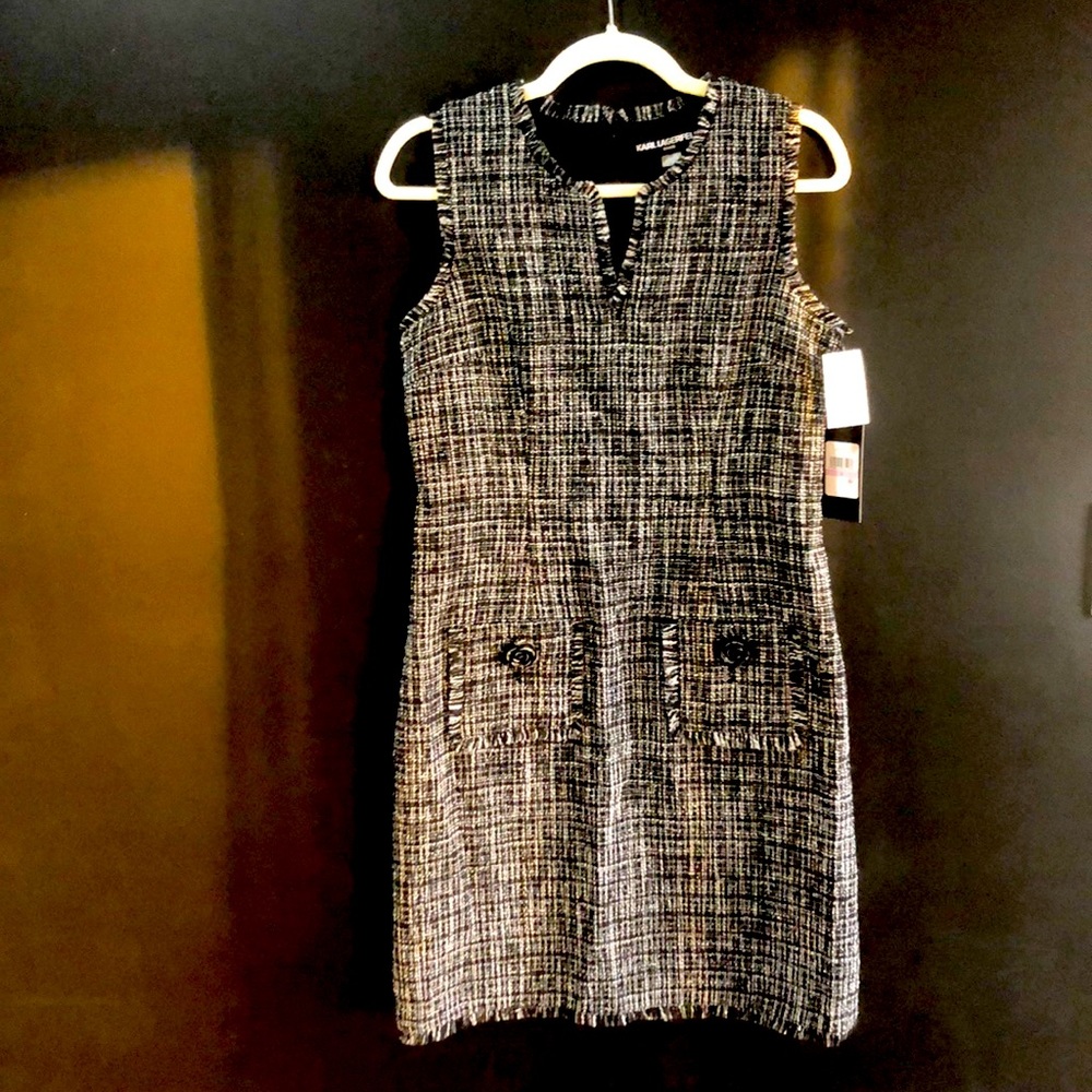 COPY - Karl Lagerfeld sleeveless tweed dress